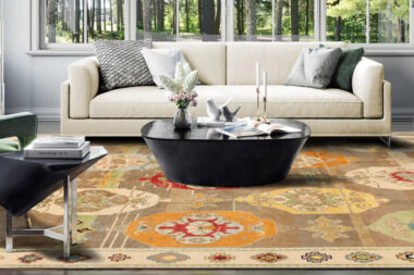 Quiet Warmth Underfoot Vintage Oushak Rugs in Minimalist Kitchens
