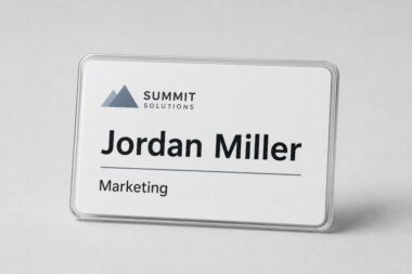 Clear Useful Name Badges For Busy Workplaces