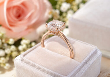 Seasonal Must haves Rose Gold Hidden Halo Engagement Rings