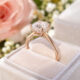Seasonal Must haves Rose Gold Hidden Halo Engagement Rings
